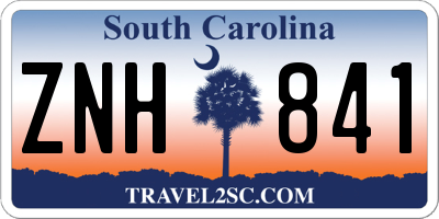 SC license plate ZNH841