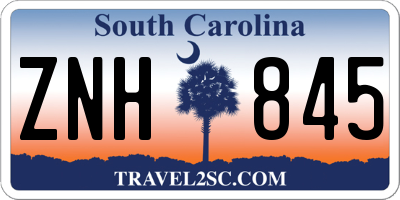 SC license plate ZNH845
