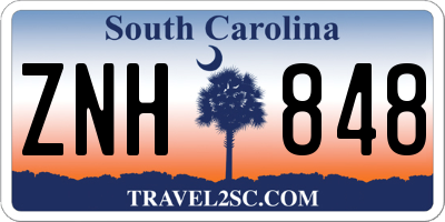 SC license plate ZNH848