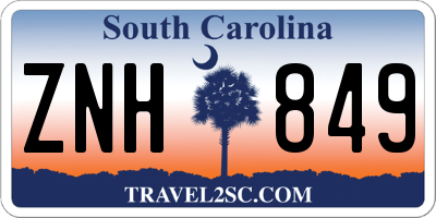 SC license plate ZNH849