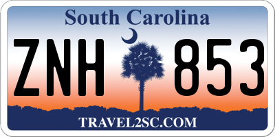 SC license plate ZNH853