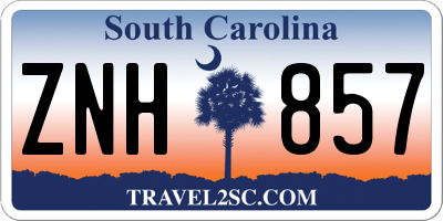 SC license plate ZNH857
