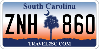 SC license plate ZNH860