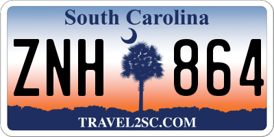 SC license plate ZNH864