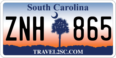 SC license plate ZNH865