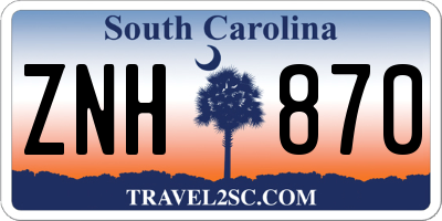 SC license plate ZNH870