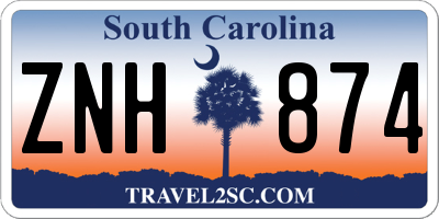 SC license plate ZNH874