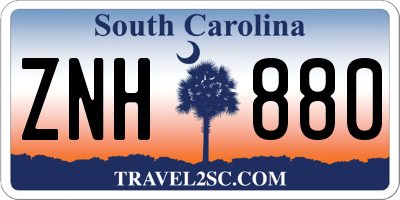 SC license plate ZNH880