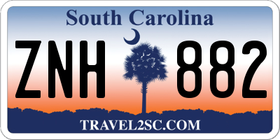 SC license plate ZNH882