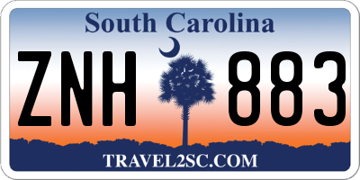 SC license plate ZNH883