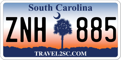 SC license plate ZNH885