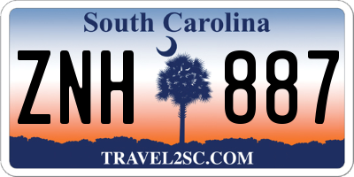SC license plate ZNH887