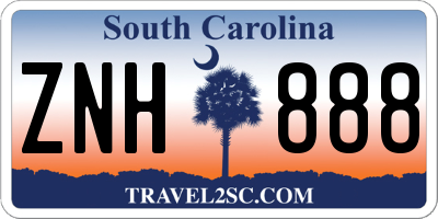 SC license plate ZNH888
