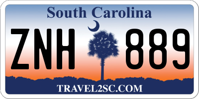 SC license plate ZNH889