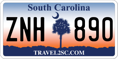 SC license plate ZNH890