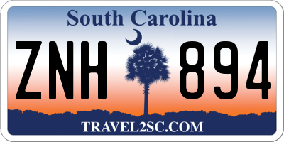 SC license plate ZNH894
