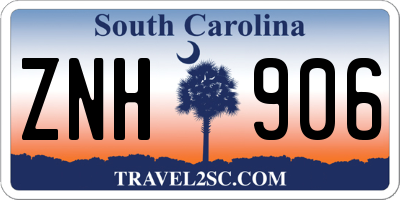 SC license plate ZNH906