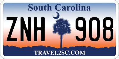 SC license plate ZNH908