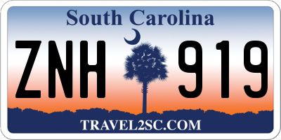 SC license plate ZNH919