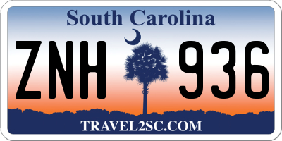 SC license plate ZNH936