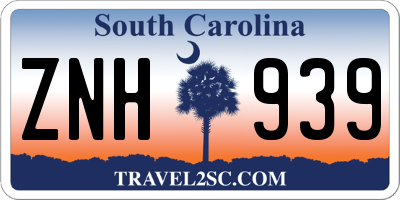 SC license plate ZNH939