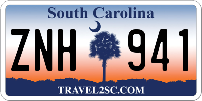 SC license plate ZNH941
