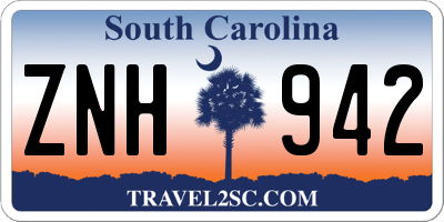 SC license plate ZNH942