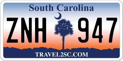 SC license plate ZNH947