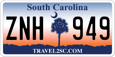 SC license plate ZNH949