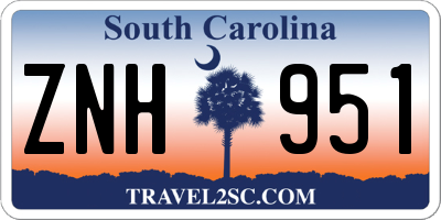 SC license plate ZNH951