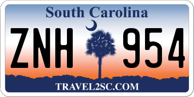 SC license plate ZNH954