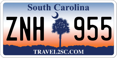 SC license plate ZNH955