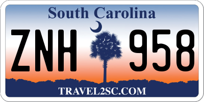 SC license plate ZNH958