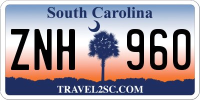 SC license plate ZNH960