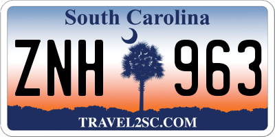 SC license plate ZNH963