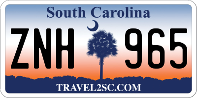 SC license plate ZNH965