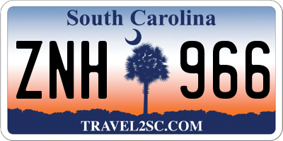 SC license plate ZNH966