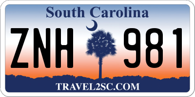 SC license plate ZNH981