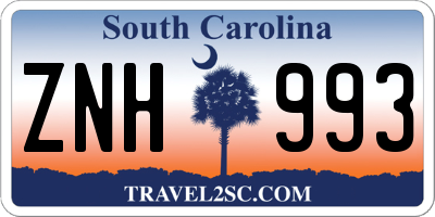 SC license plate ZNH993