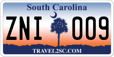 SC license plate ZNI009
