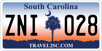 SC license plate ZNI028