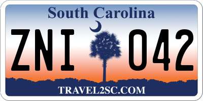 SC license plate ZNI042