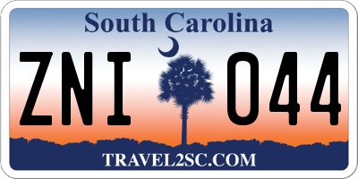 SC license plate ZNI044
