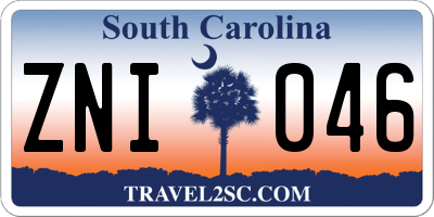 SC license plate ZNI046