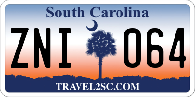 SC license plate ZNI064