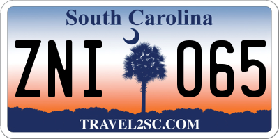 SC license plate ZNI065