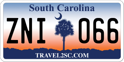 SC license plate ZNI066