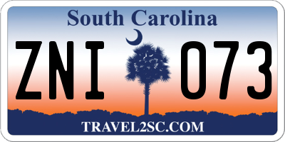 SC license plate ZNI073
