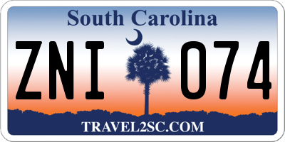SC license plate ZNI074