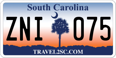 SC license plate ZNI075